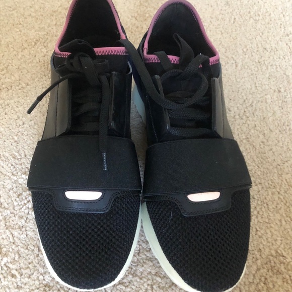 pink and black balenciaga runners